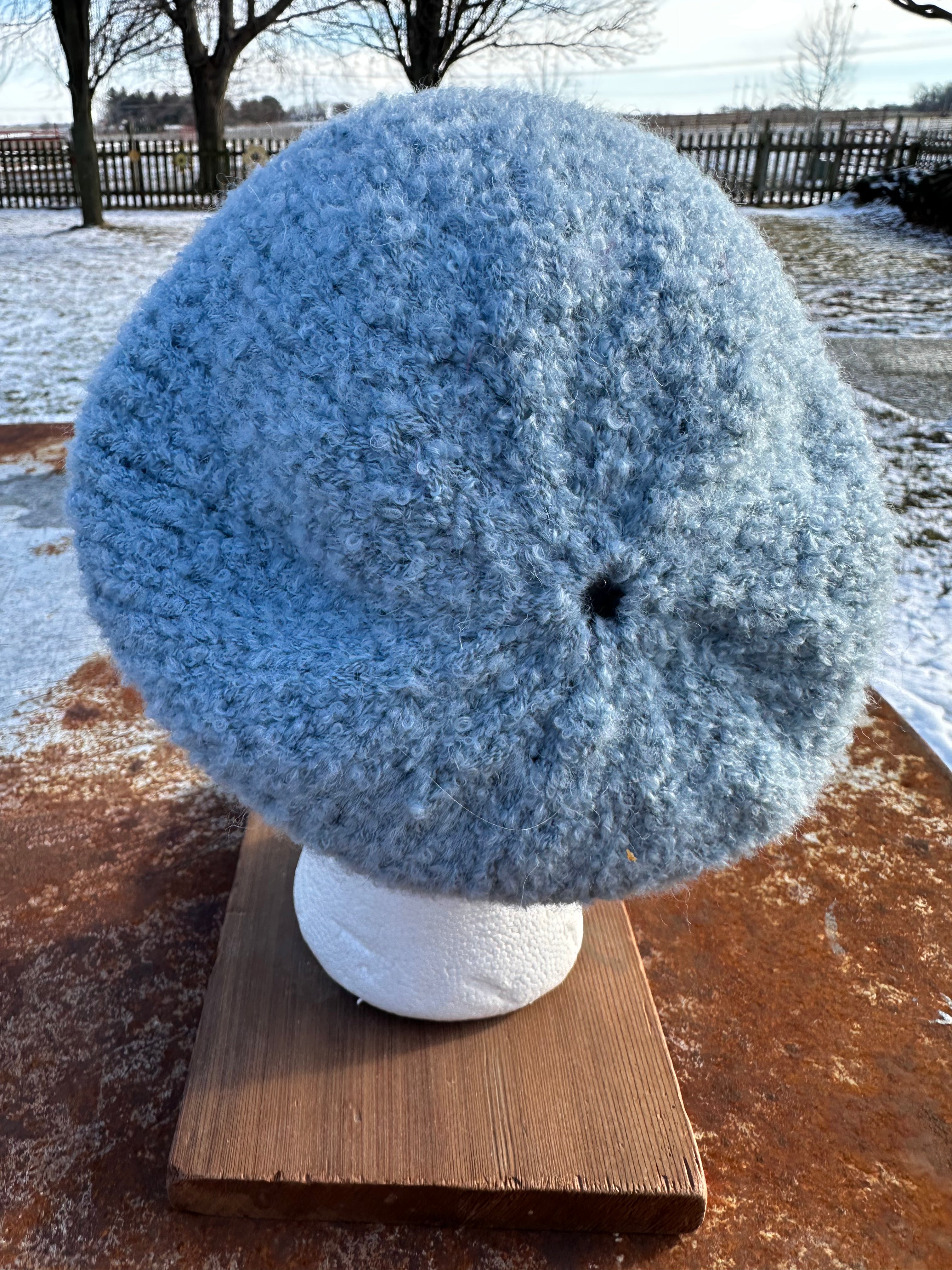 Alpaca  textured hat. Hand knit.