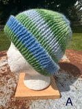 Thick Reversible English Double knit Alpaca hat with fold over brim