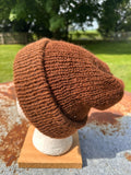 Double knit Alpaca hat with fold over brim