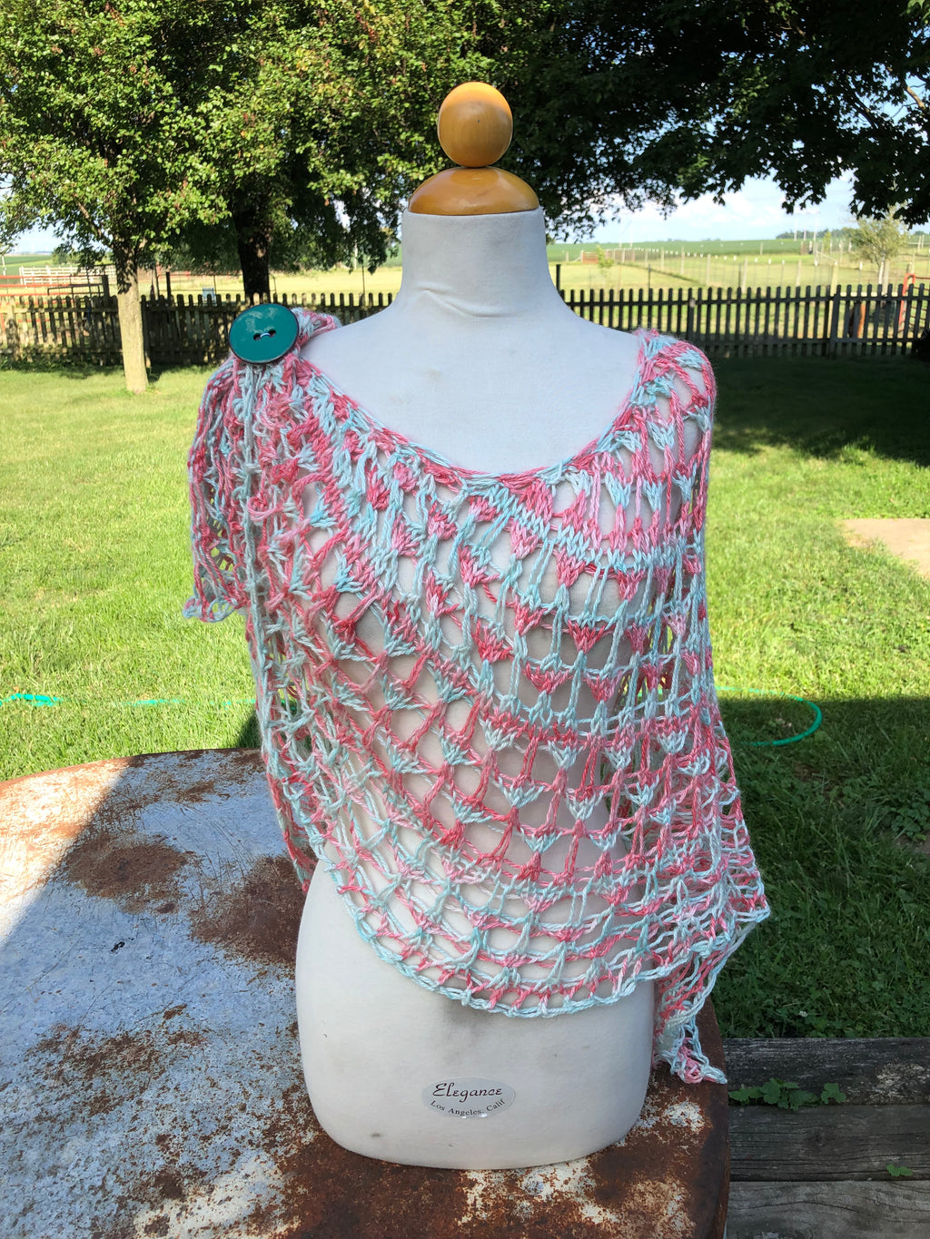 Hand knit Alpaca shawl. Luxury.