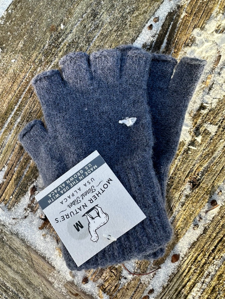 New England Alpaca Fiber Pool Fingerless Gloves
