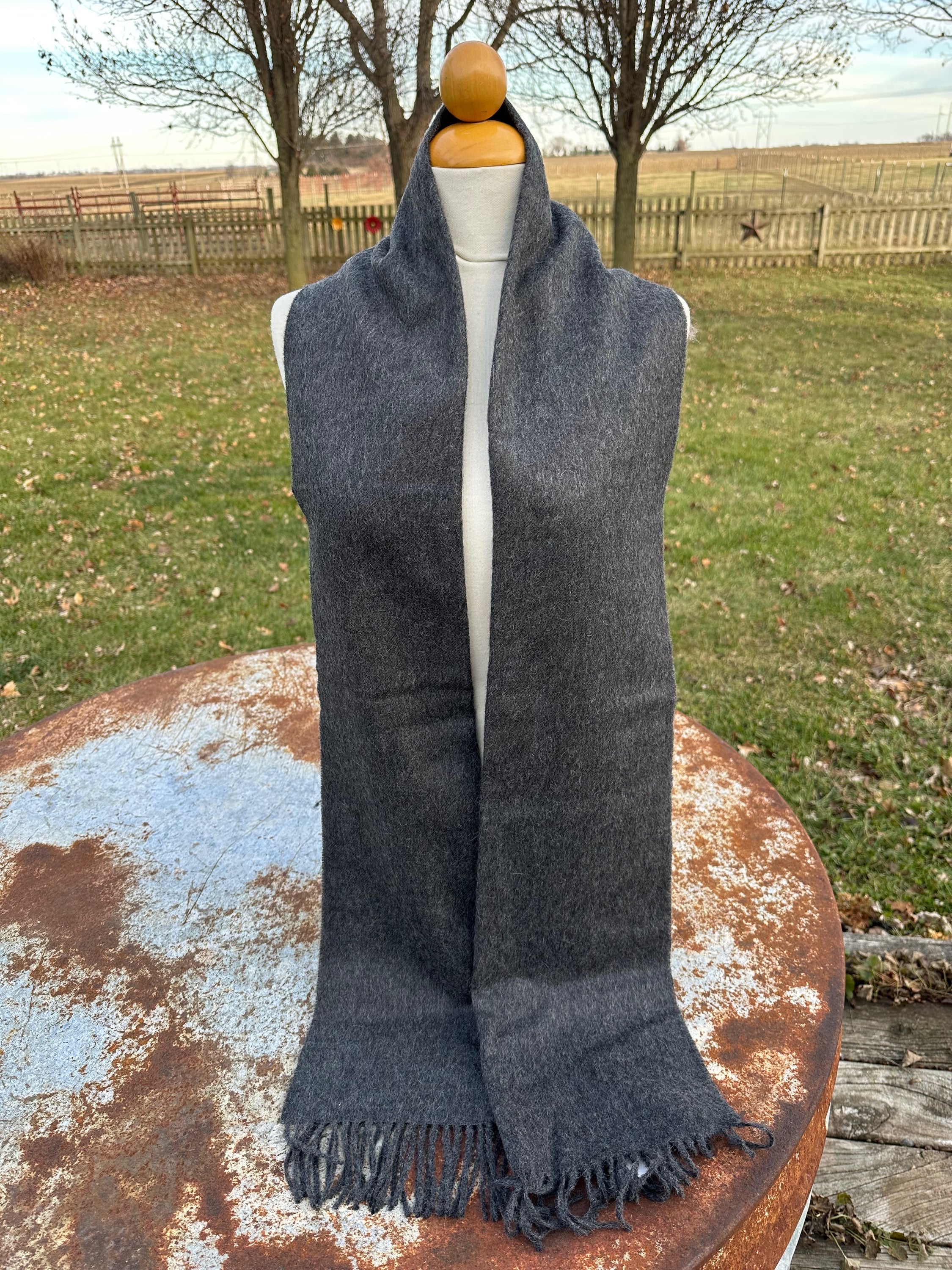 Imported Woven Charcoal Scarf image 1