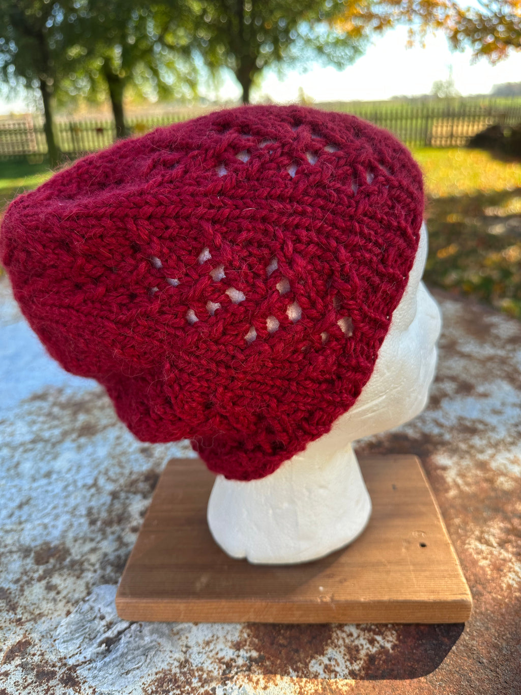 Chunky 100% Alpaca, hand knit winter hat, hand knit.