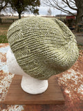 Alpaca/Cotton  textured chunky  hat. Hand knit. Natural Fiber.