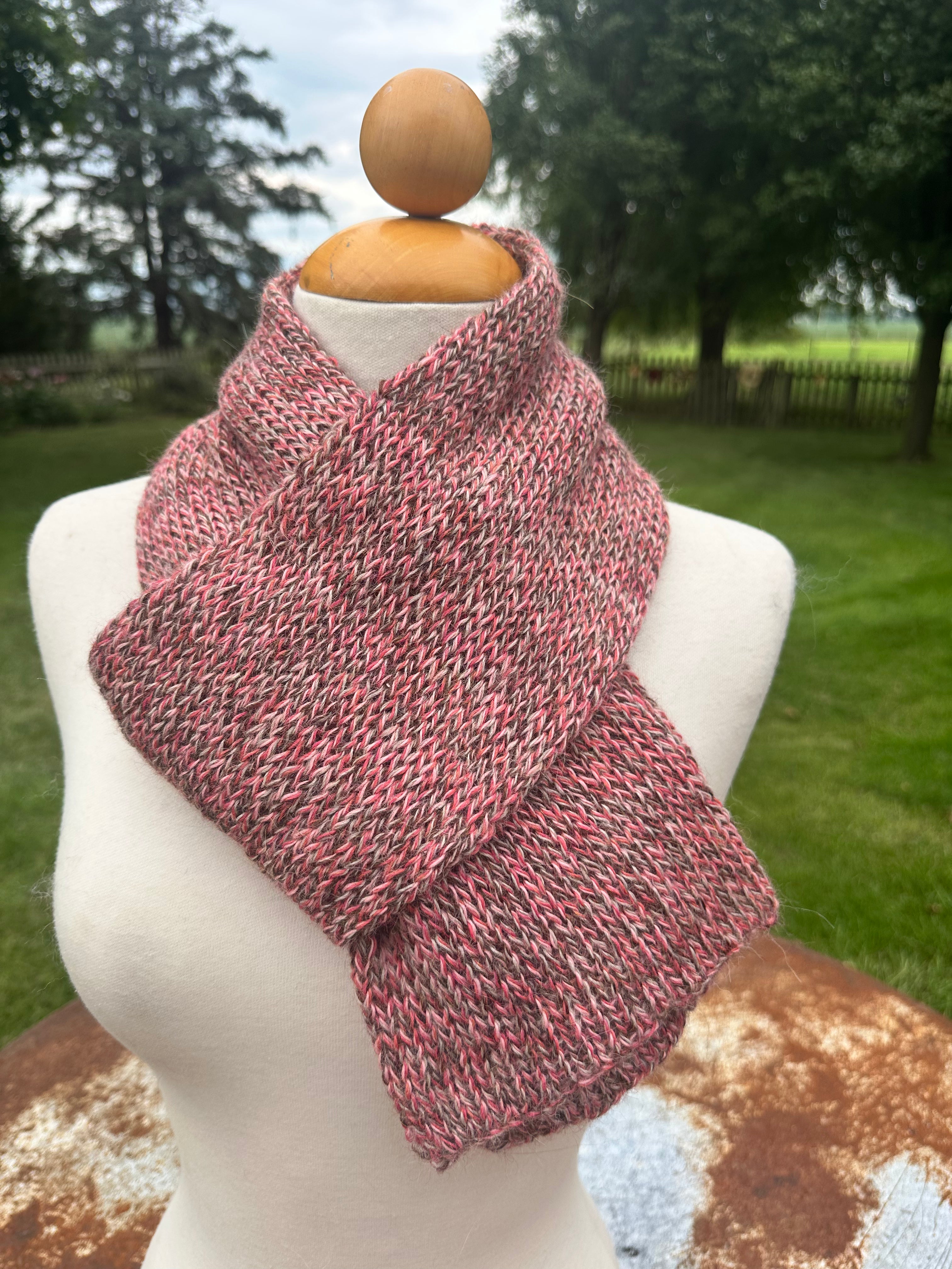 100% Alpaca hand made scarf. Very soft and warm. Double knit.