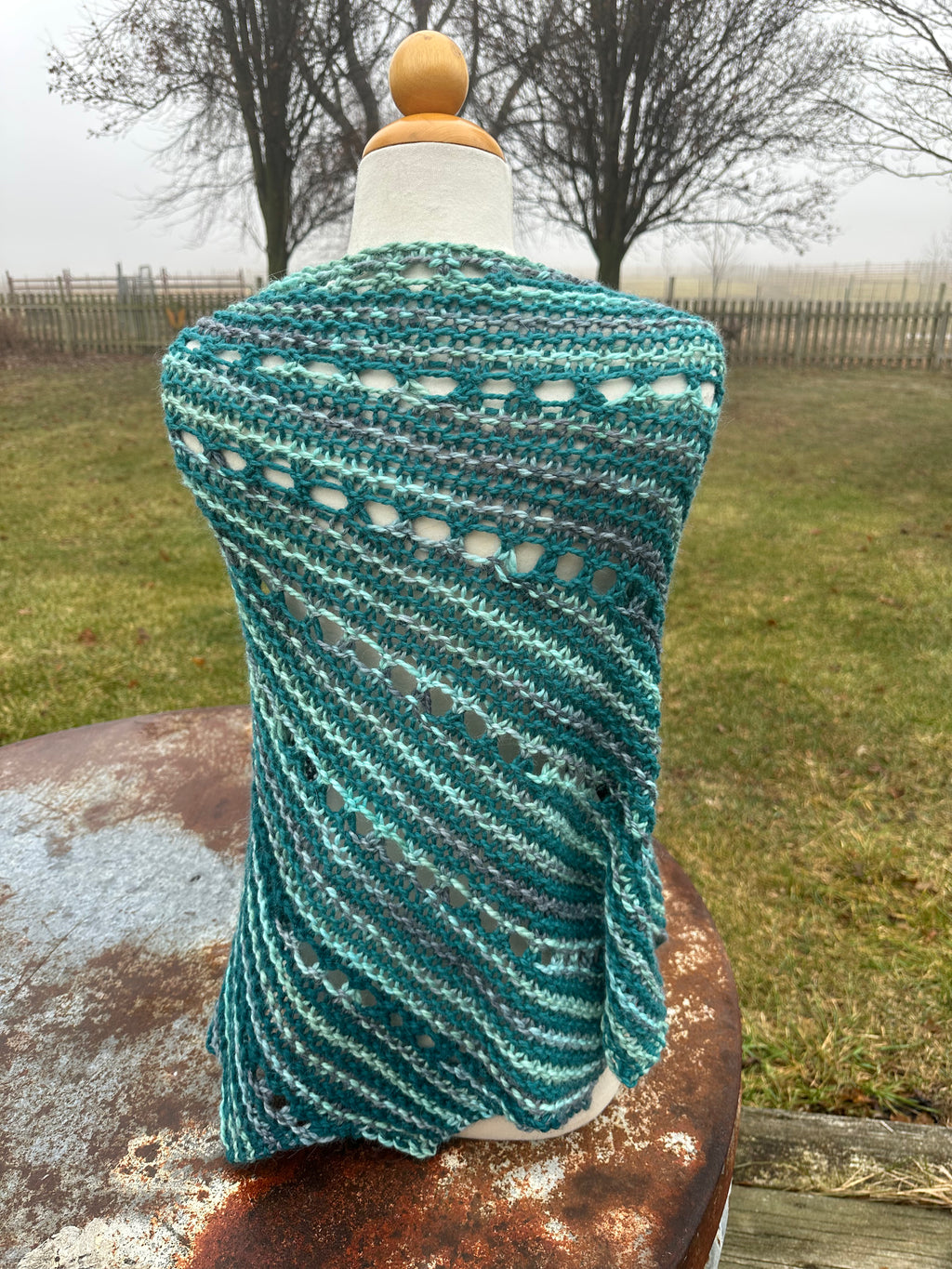 Hand knit Alpaca shawl. Luxury.
