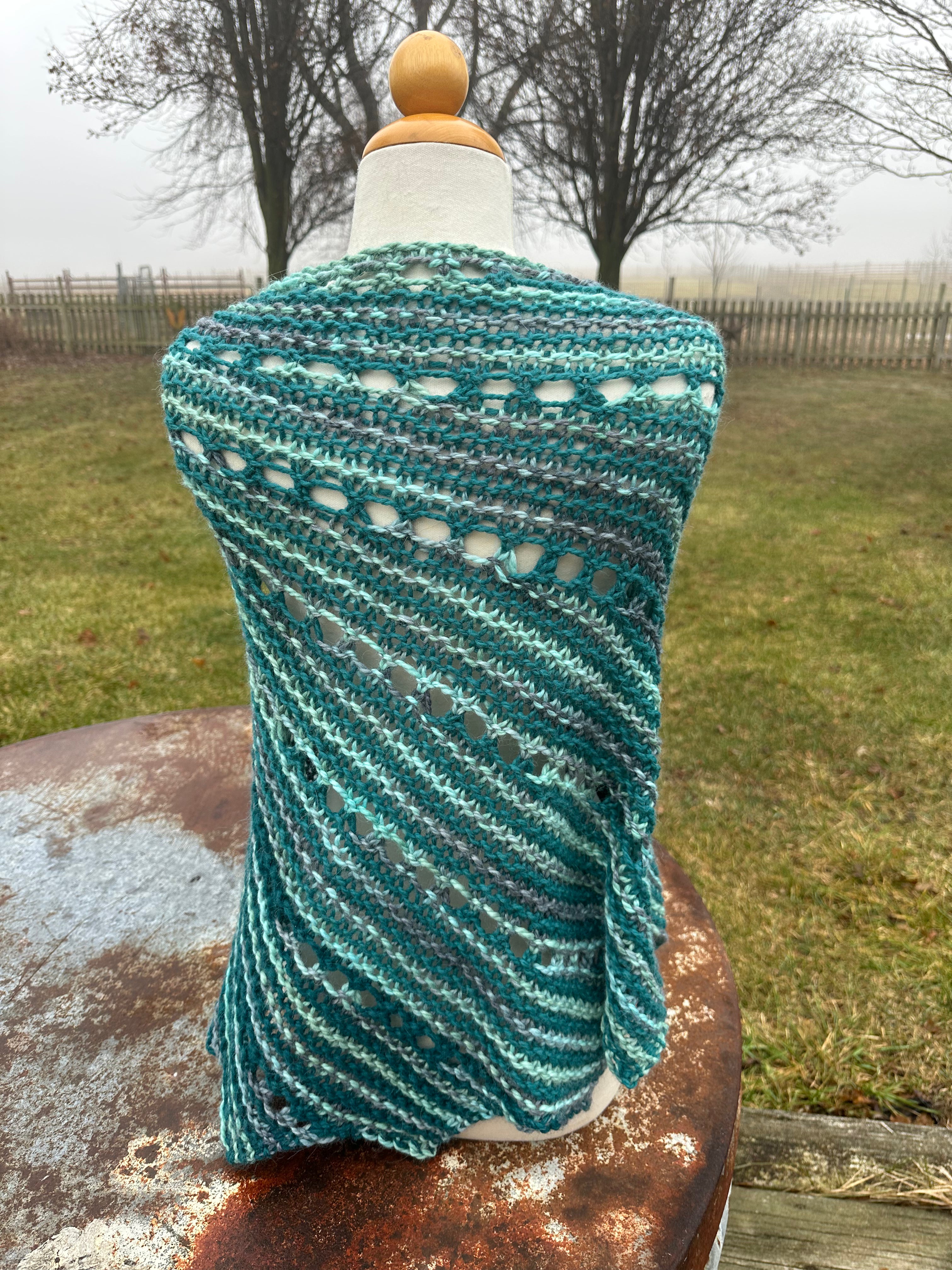 Hand knit Alpaca shawl. Luxury.