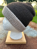 Double knit Alpaca hat with fold over brim