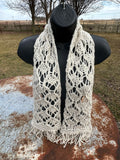 100% USA Alpaca hand knit Chunky scarf. Very soft and warm.