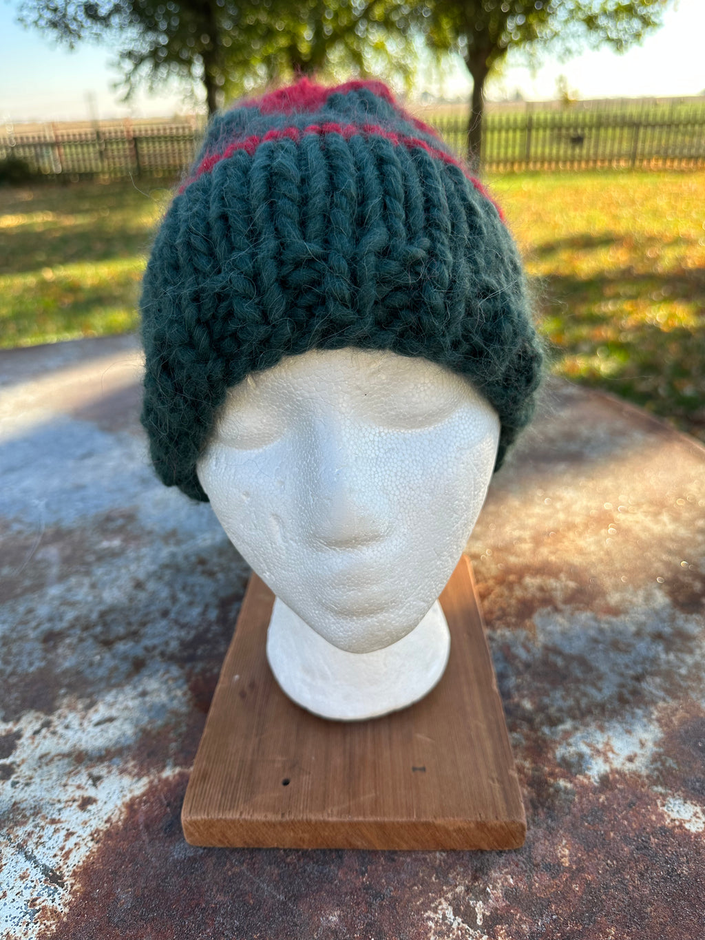 Alpaca/Wool Chunky hat. Hand knit. Natural Fiber.