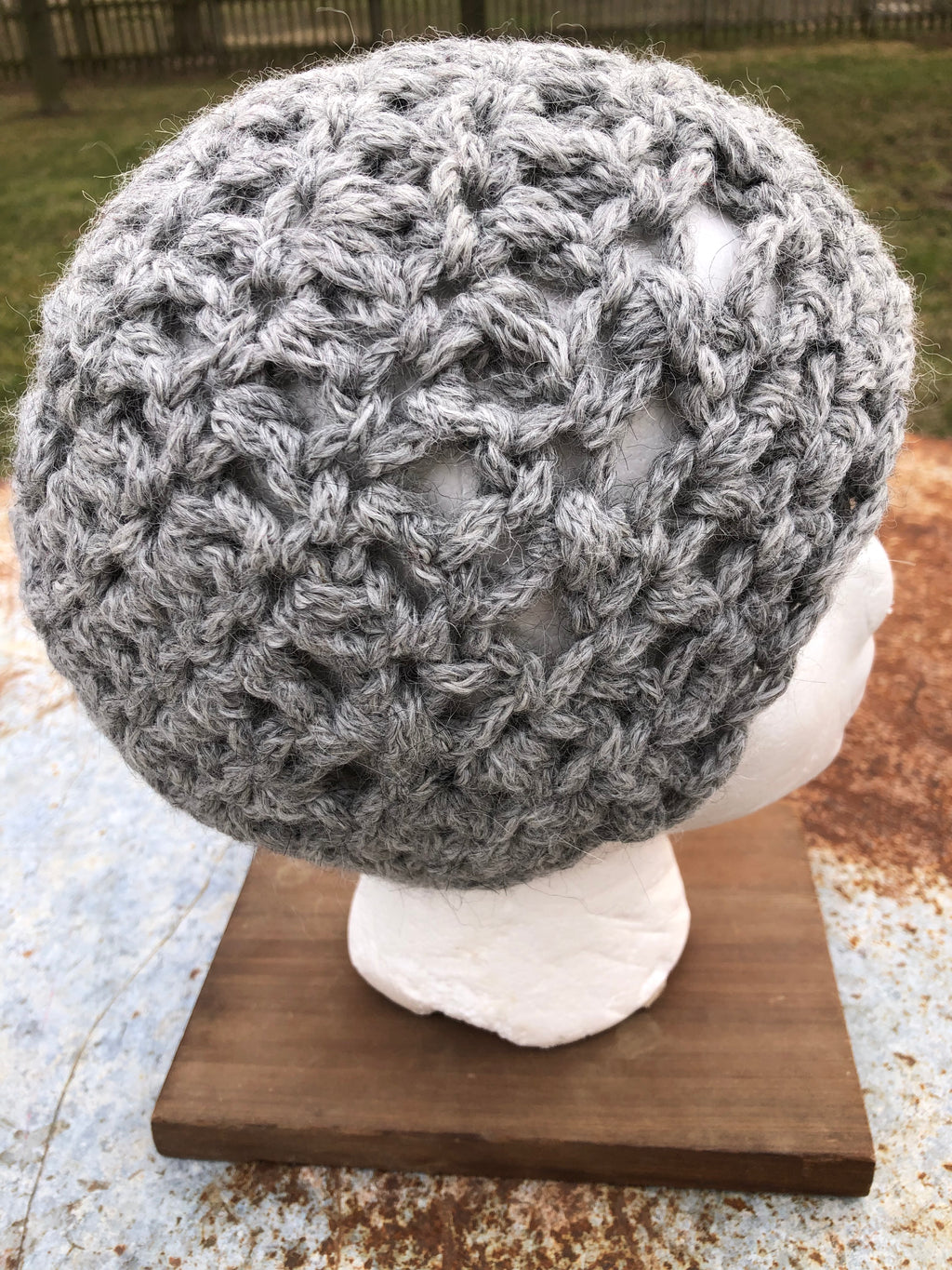 Chunky Alpaca hand crocheted hat.