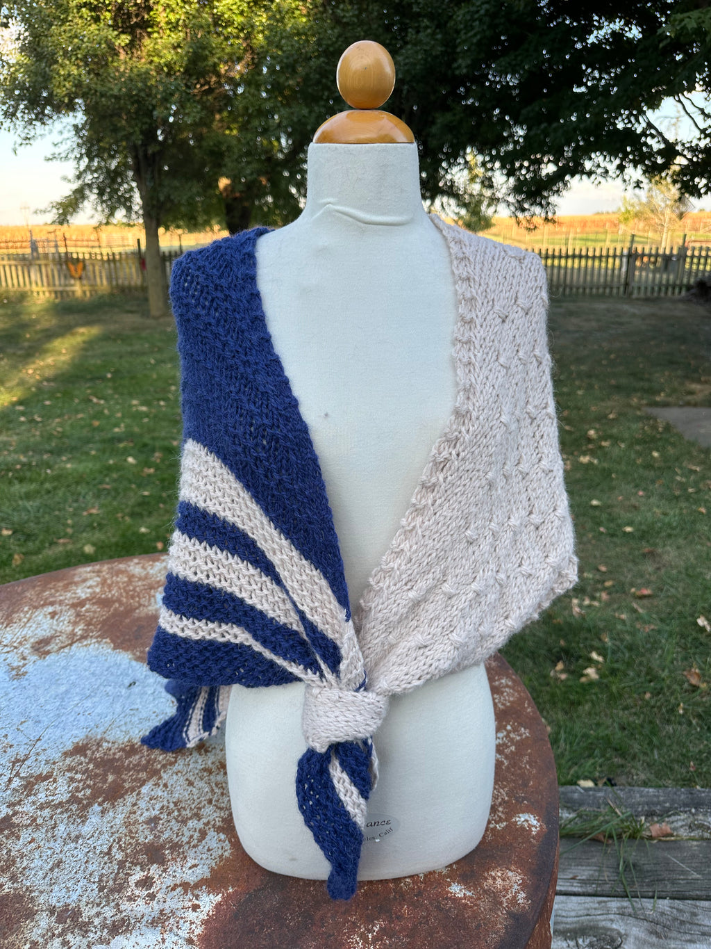 Hand knit Alpaca shawl. Luxury.