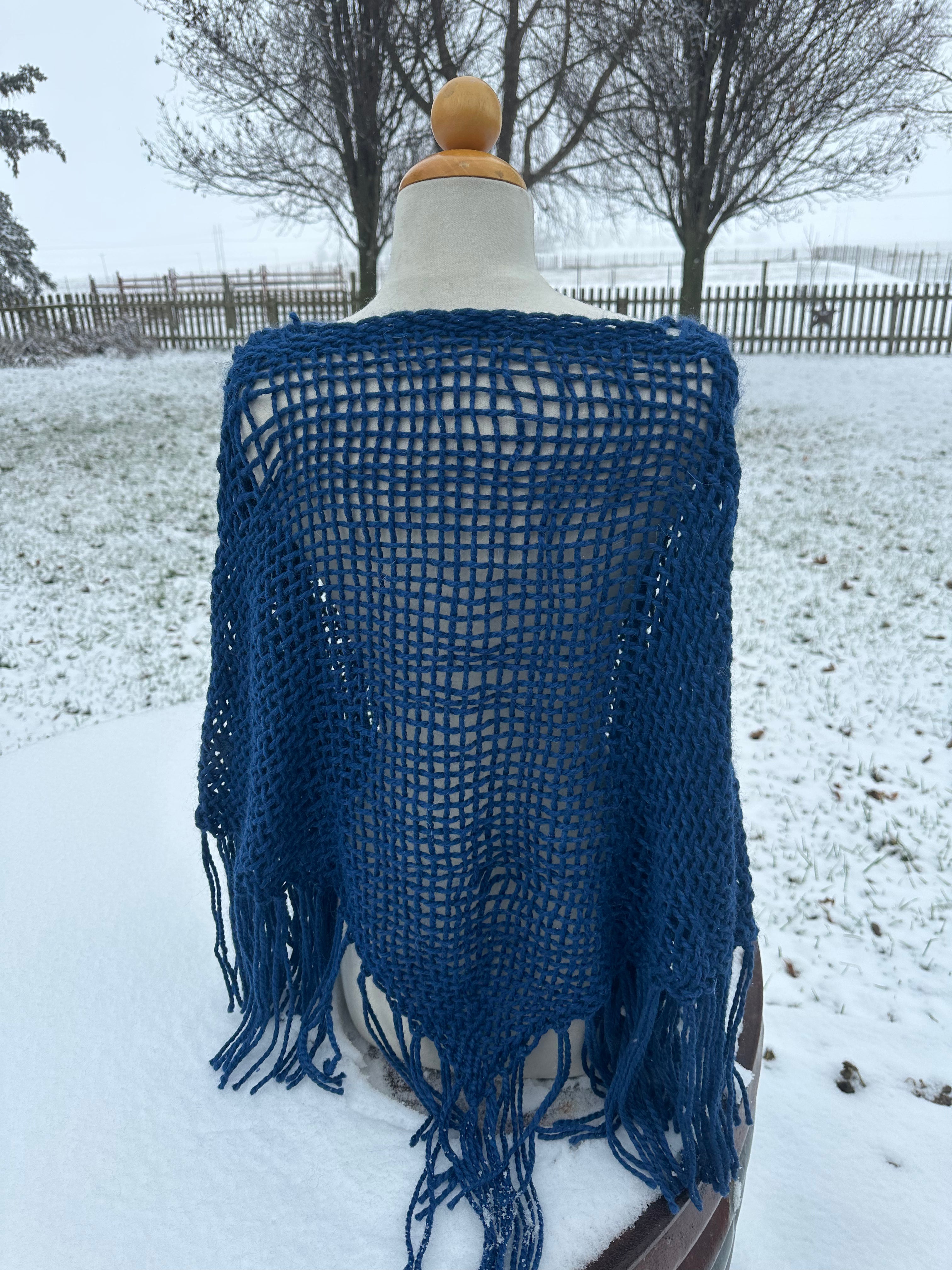 Hand Woven Alpaca Poncho. One Size Fits All.