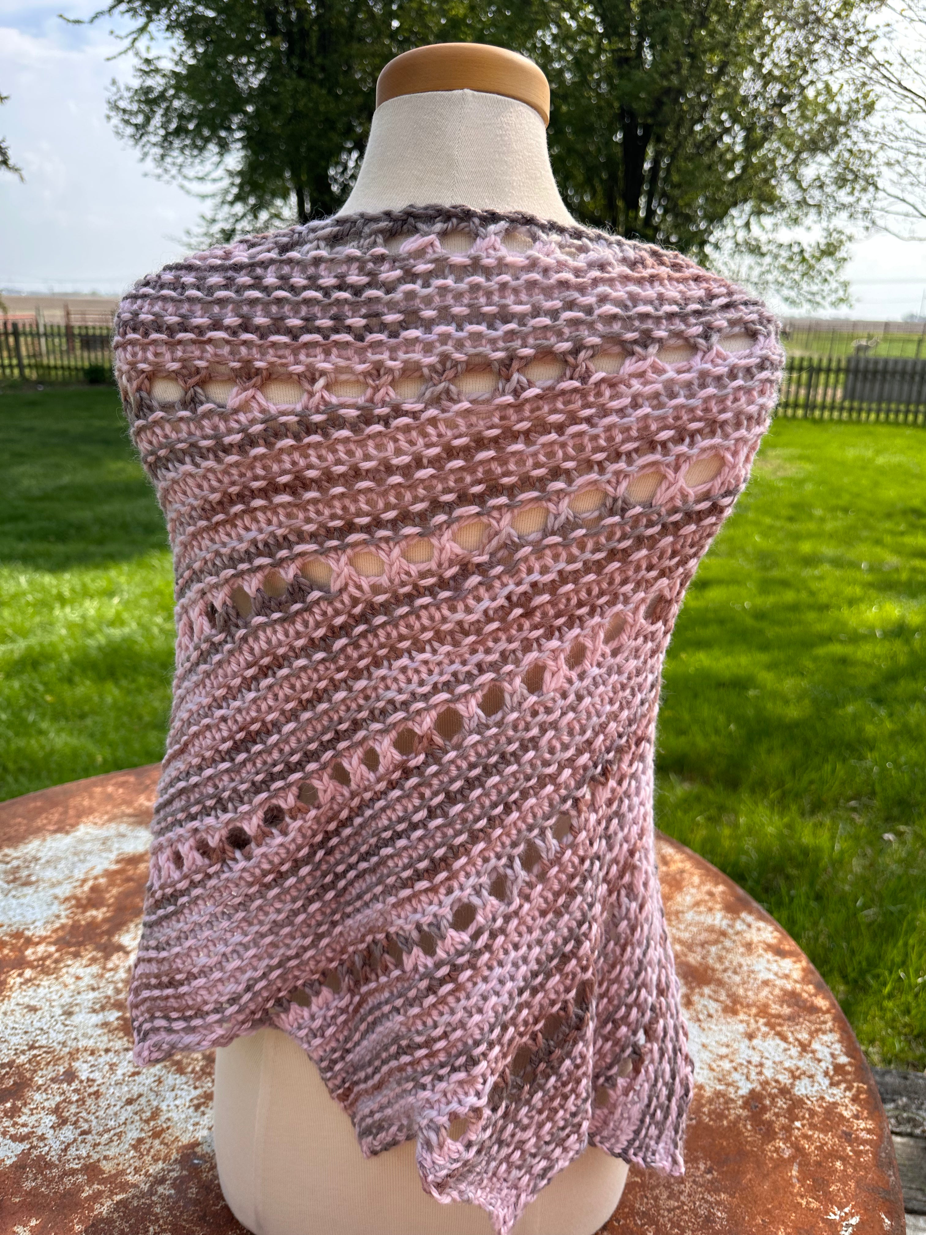 Hand knit Alpaca shawl. Luxury.