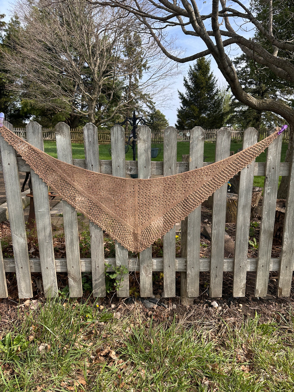 Hand knit 100% Alpaca beaded lace shawl. Luxury.
