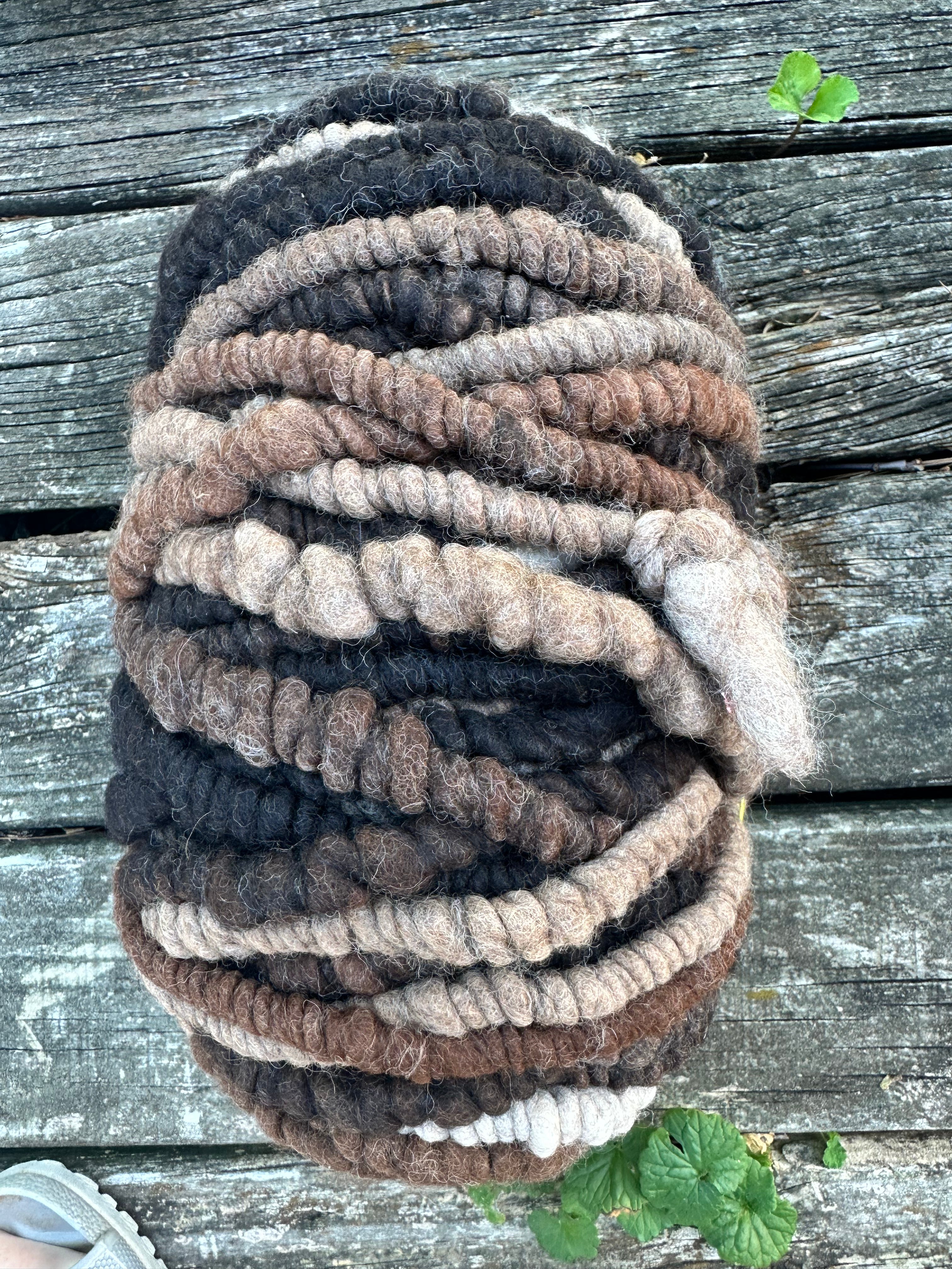 Alpaca rug yarn. 80 yard bumps