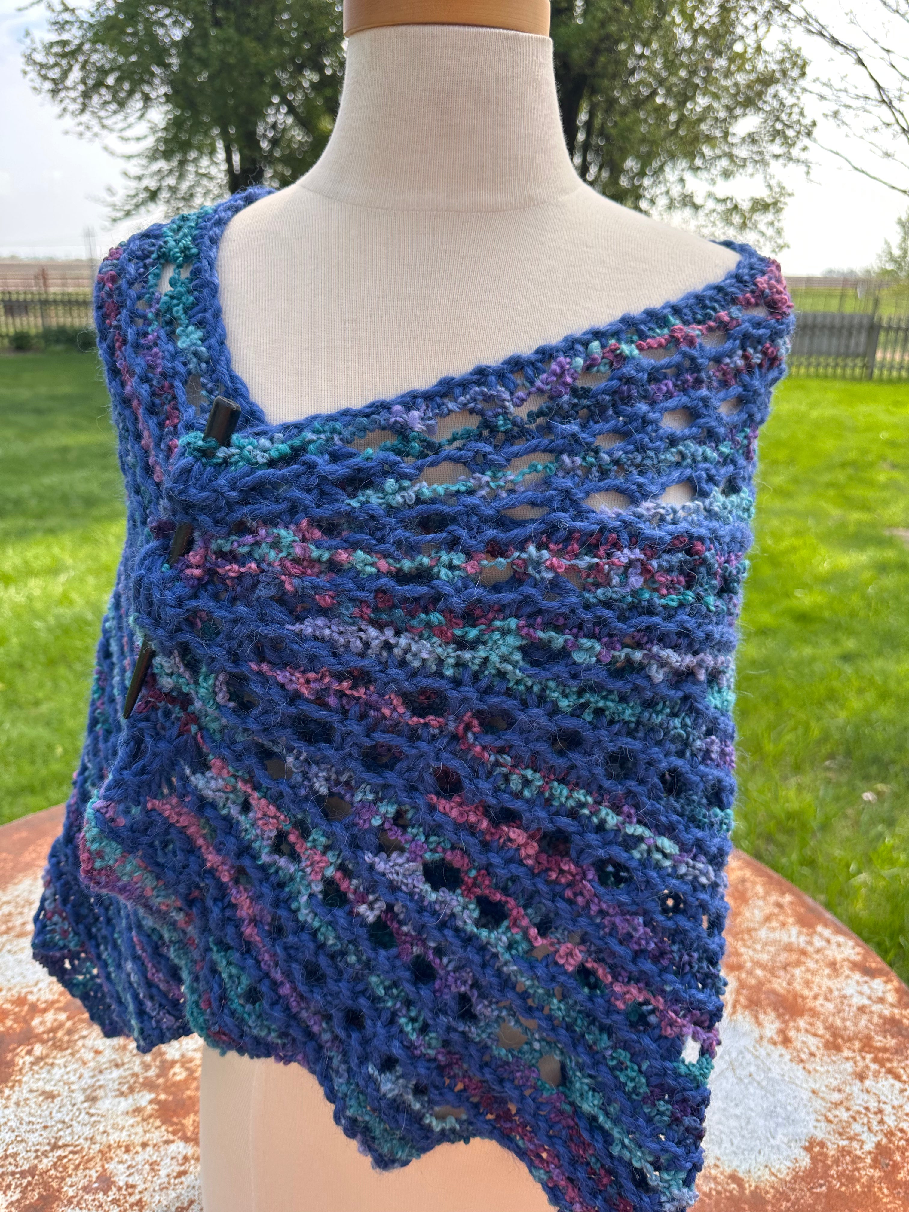 Hand knit Alpaca shawl. Luxury.