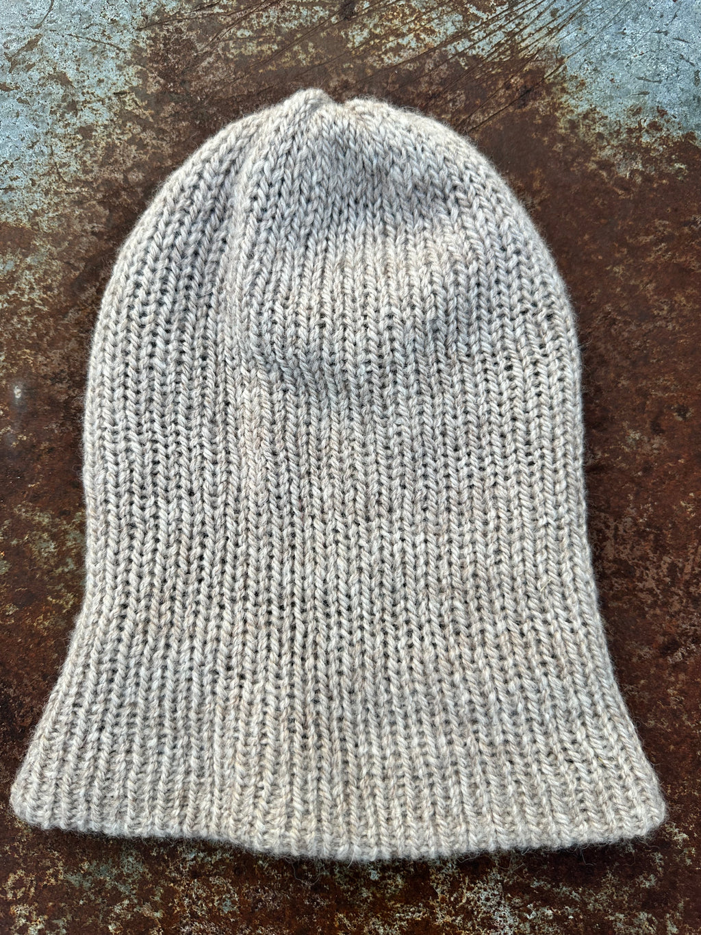 Double knit Alpaca hat with fold over brim
