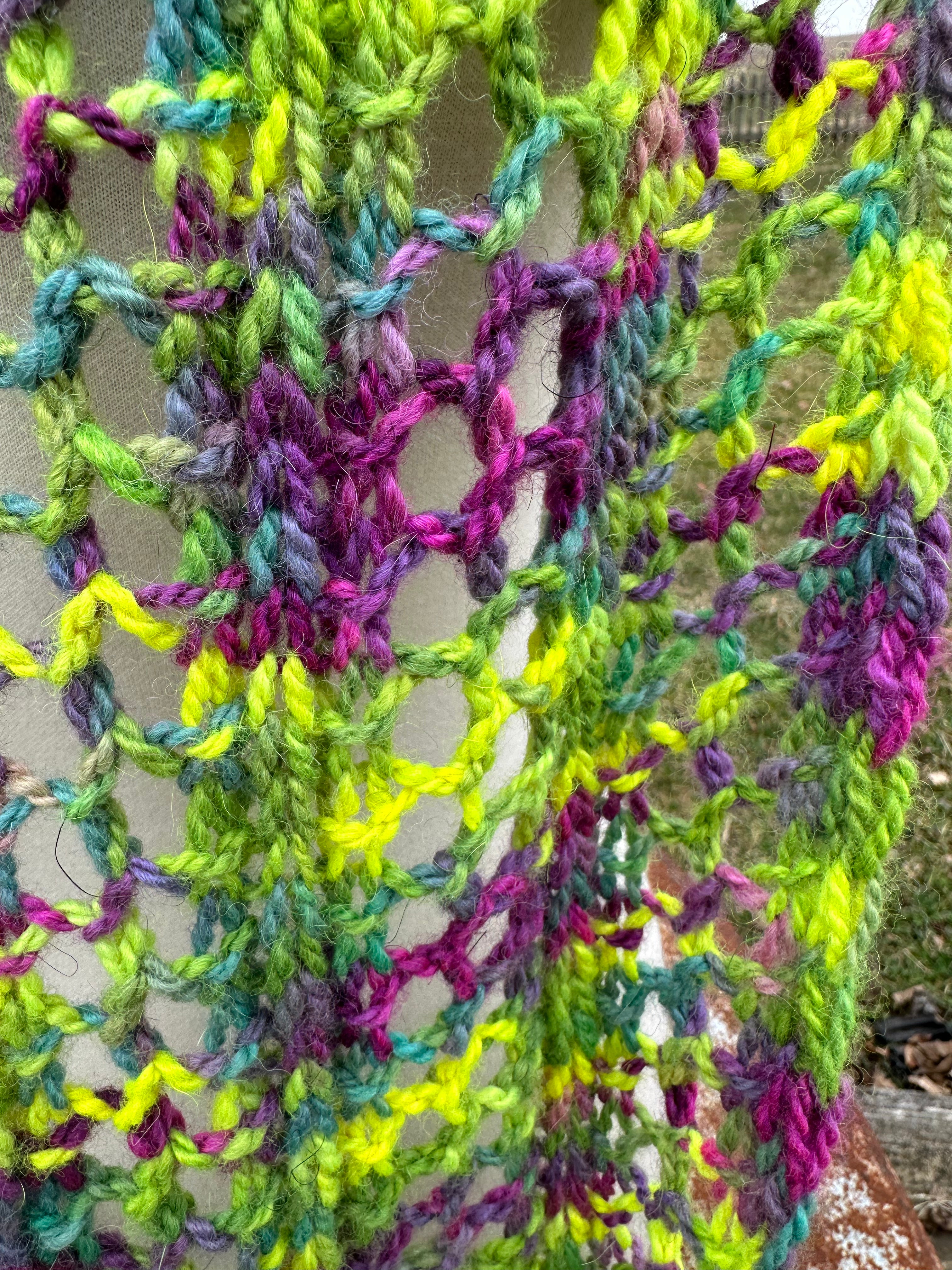 Alpaca scarf. Hand knit.