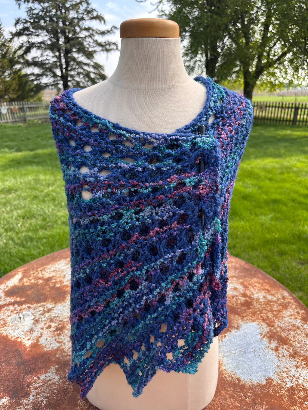 Hand knit Alpaca shawl. Luxury.