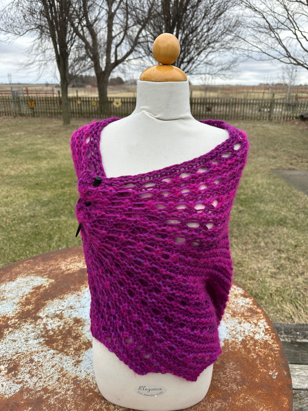Hand knit Alpaca shawl. Luxury