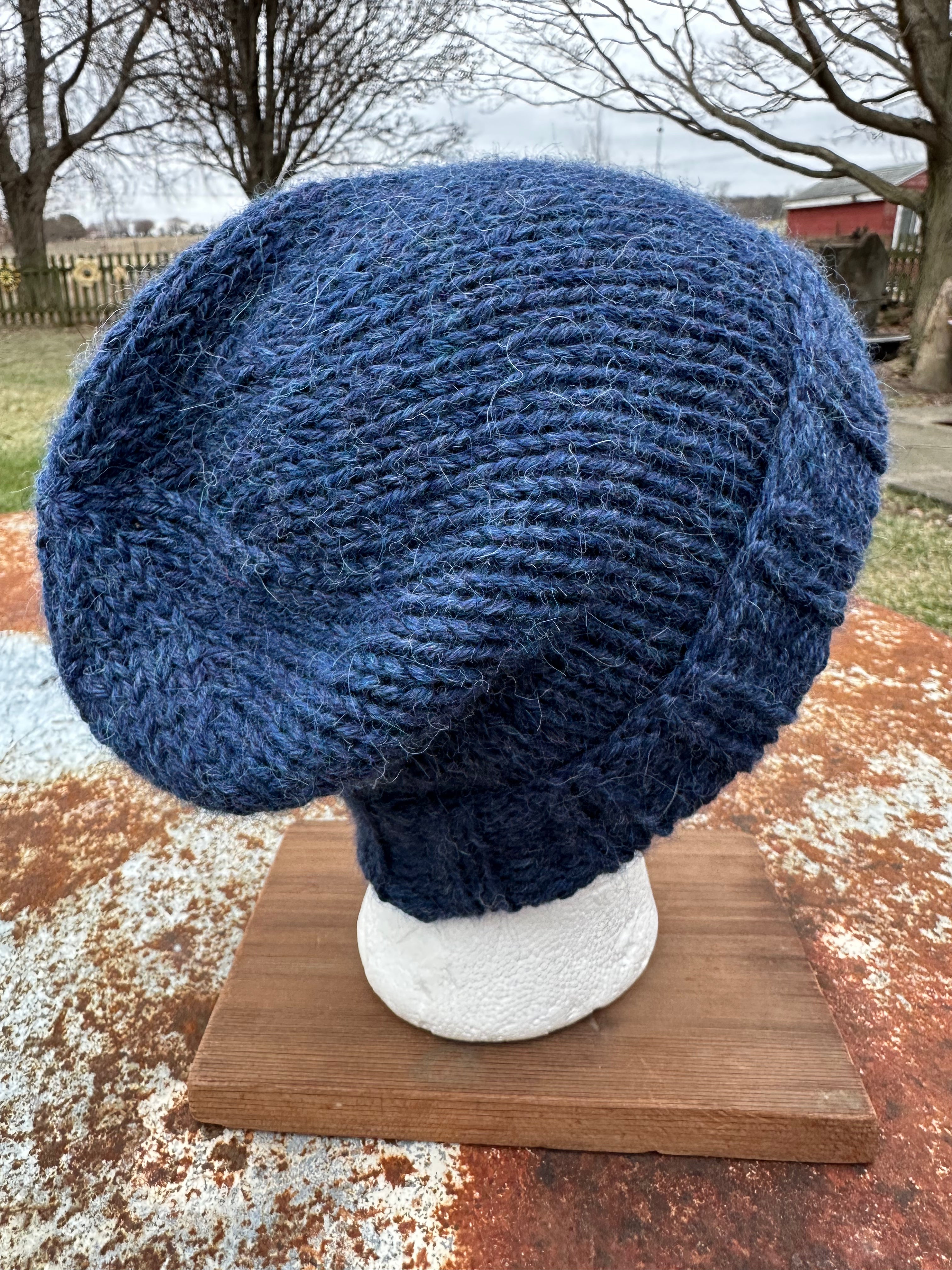 Chunky 100% Alpaca, hand knit winter hat.