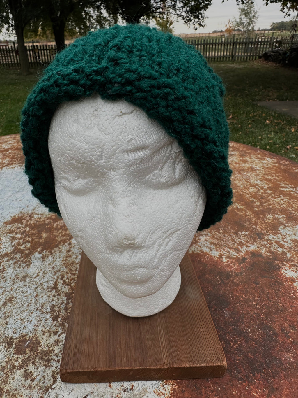 Alpaca/Cotton  textured chunky  hat. Hand knit. Natural Fiber.