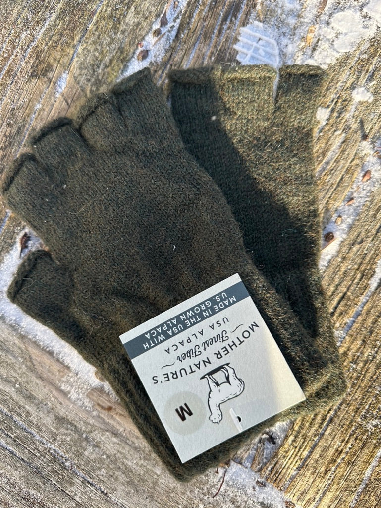 New England Alpaca Fiber Pool Fingerless Gloves