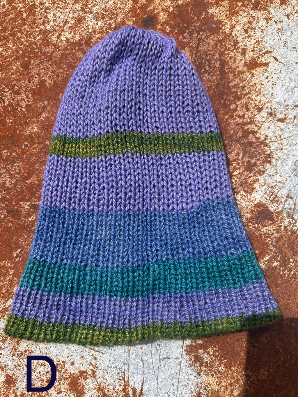 Thick Reversible English Double knit Alpaca hat with fold over brim