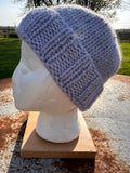 Chunky Alpaca winter hat, hand knit.