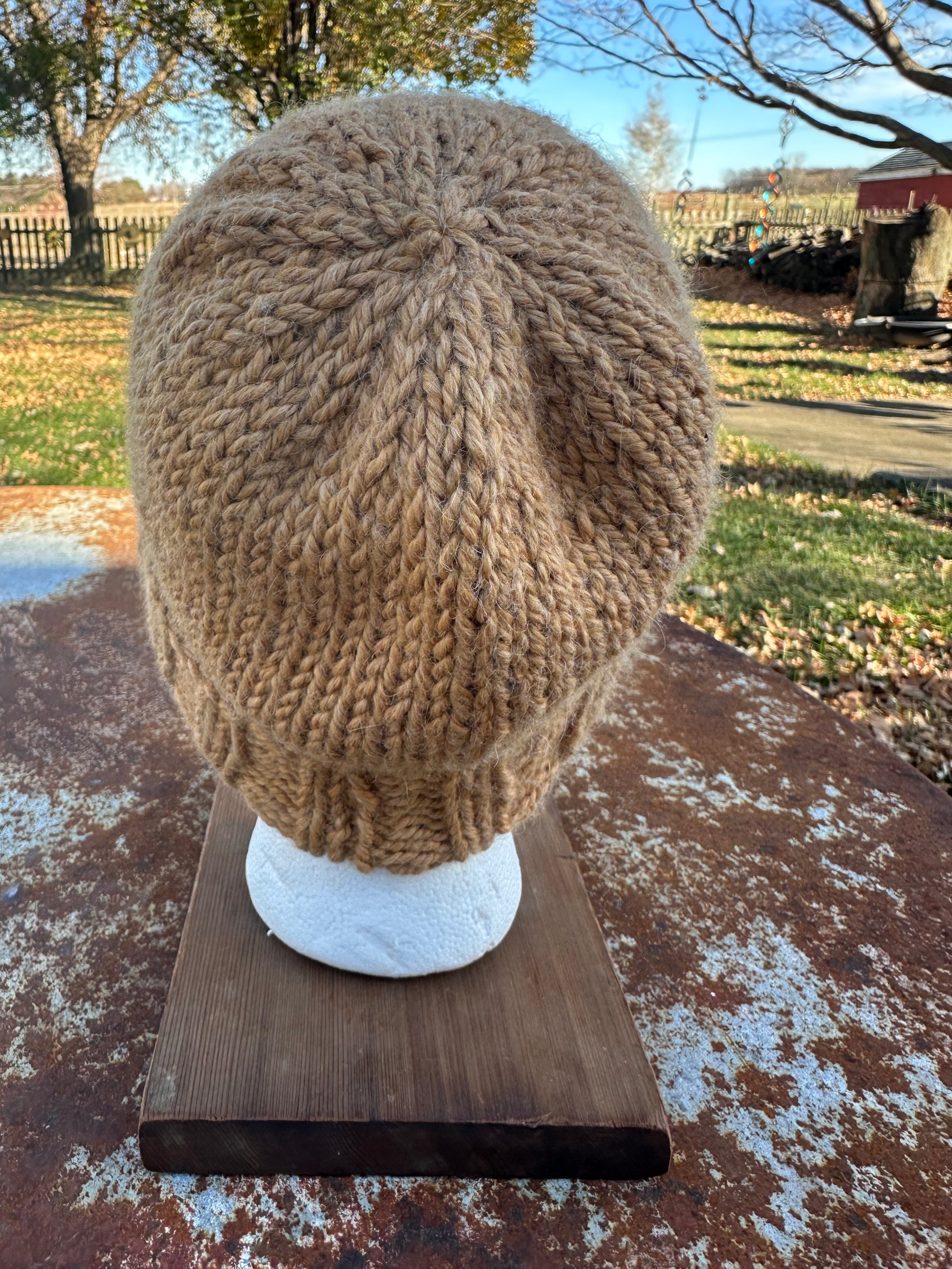 Chunky 100% Alpaca, hand knit winter hat, hand knit.