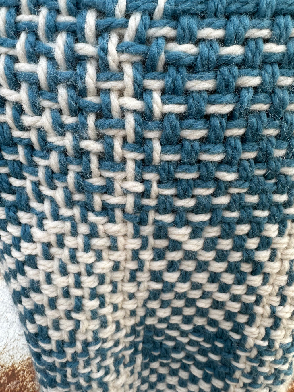 100% Alpaca hand woven shawl with fringe. Very soft and warm.