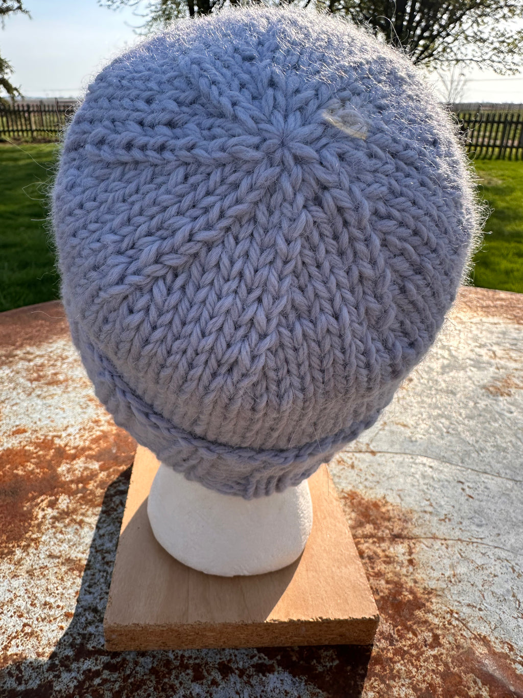 Chunky Alpaca winter hat, hand knit.