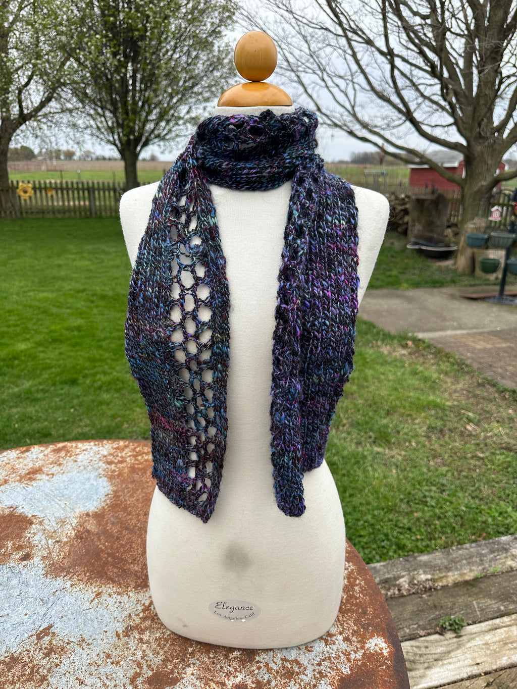 Alpaca scarf. Hand knit.
