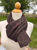 100% USA Alpaca machine knit scarf. Very soft and warm.