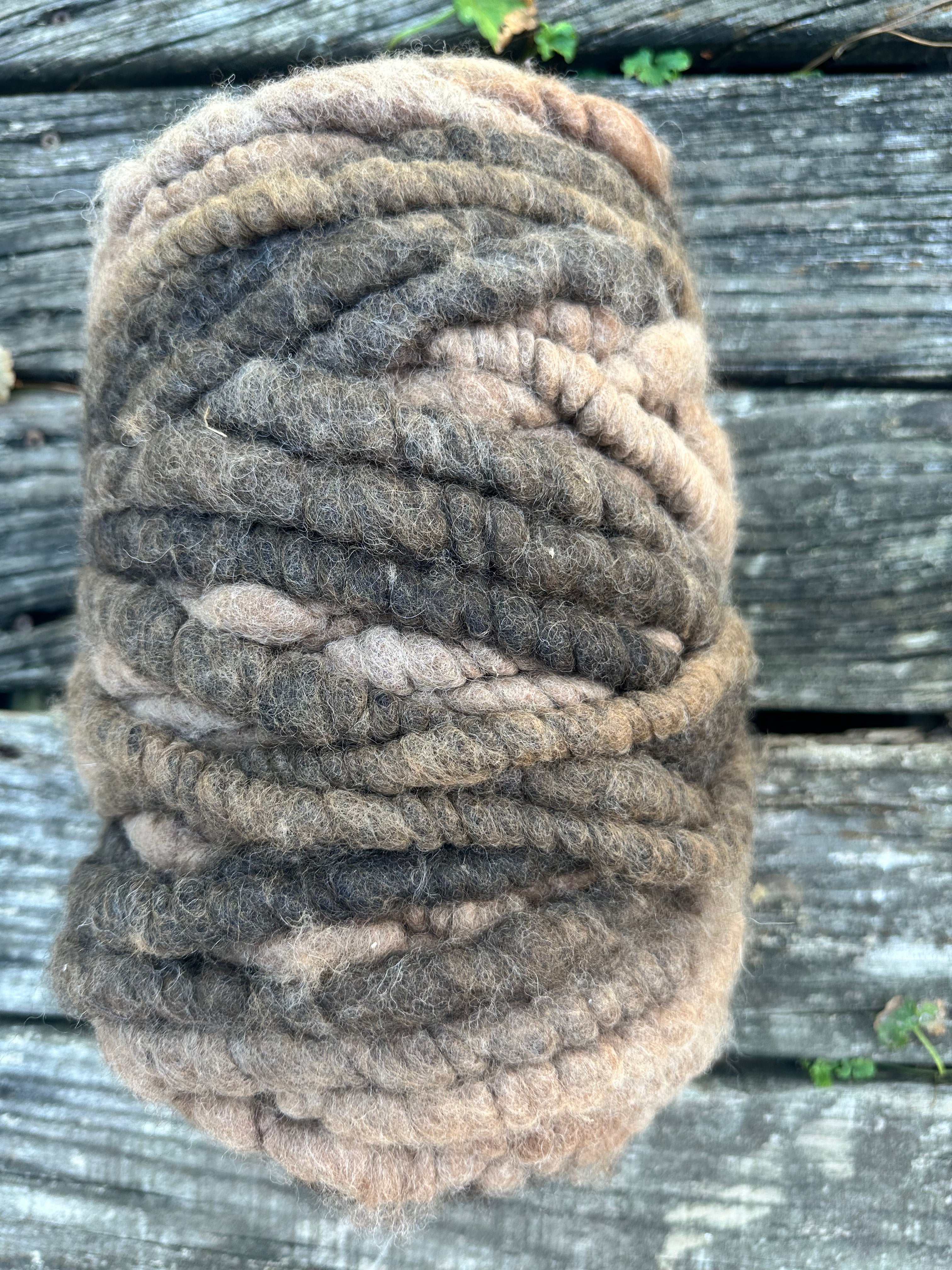 Alpaca rug yarn. 80 yard bumps