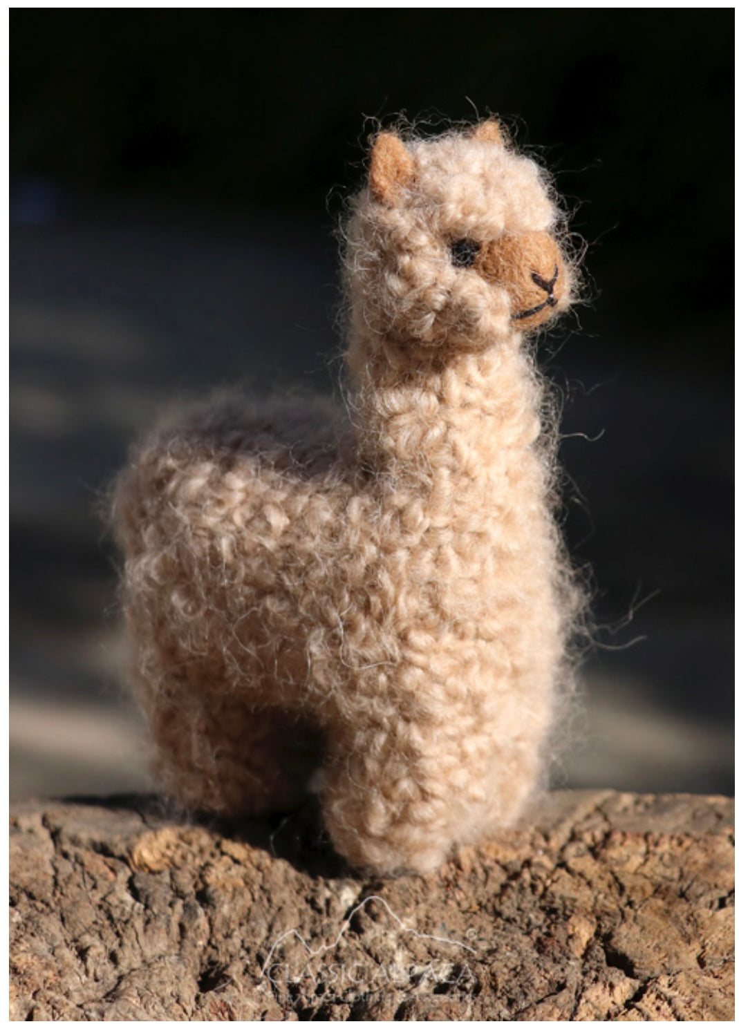 Needle Felted Baby Alpaca 5" image 3