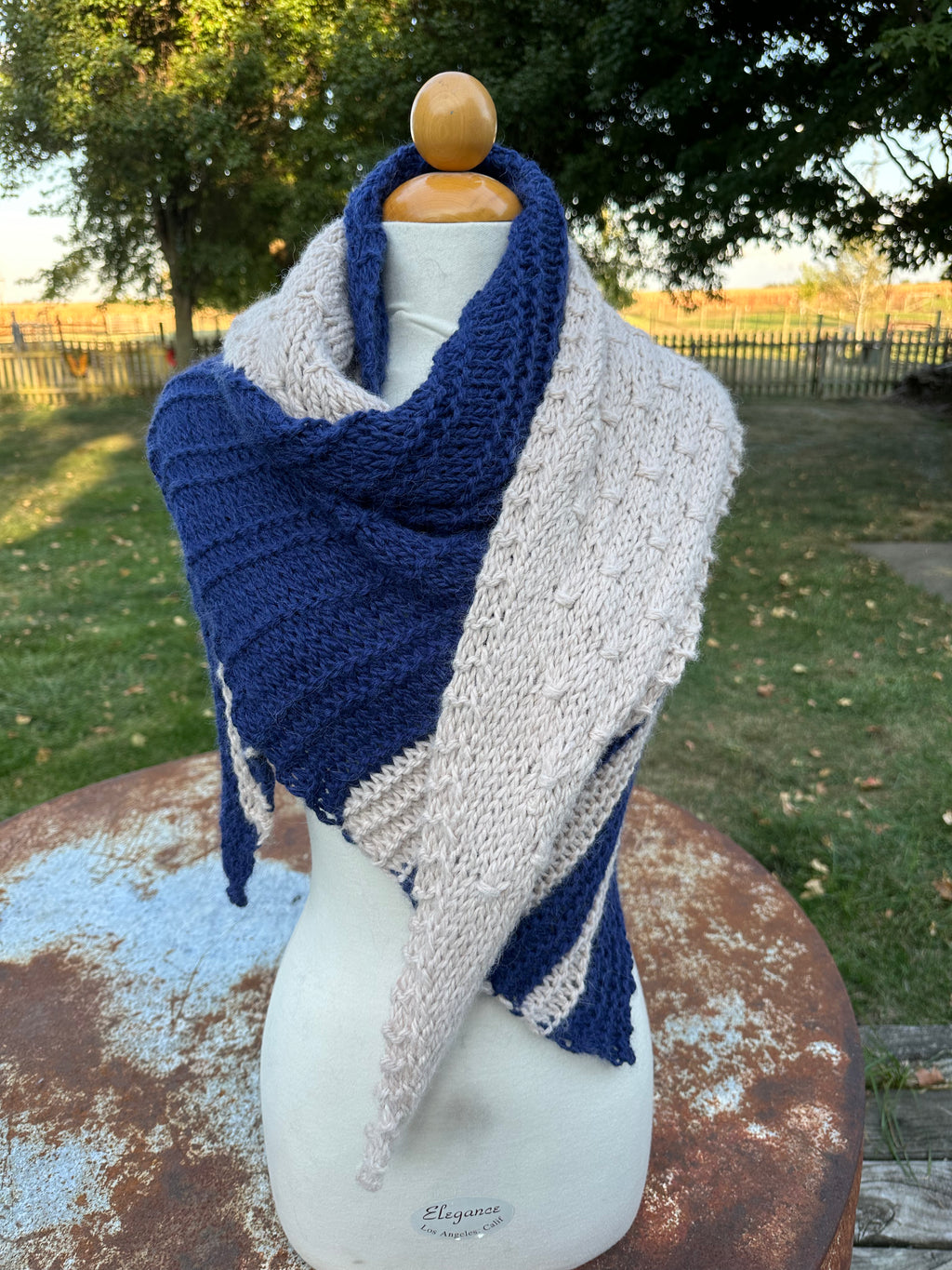Hand knit Alpaca shawl. Luxury.