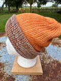 Double knit 100% Alpaca hat with fold over brim. Reversible. 3 colors.