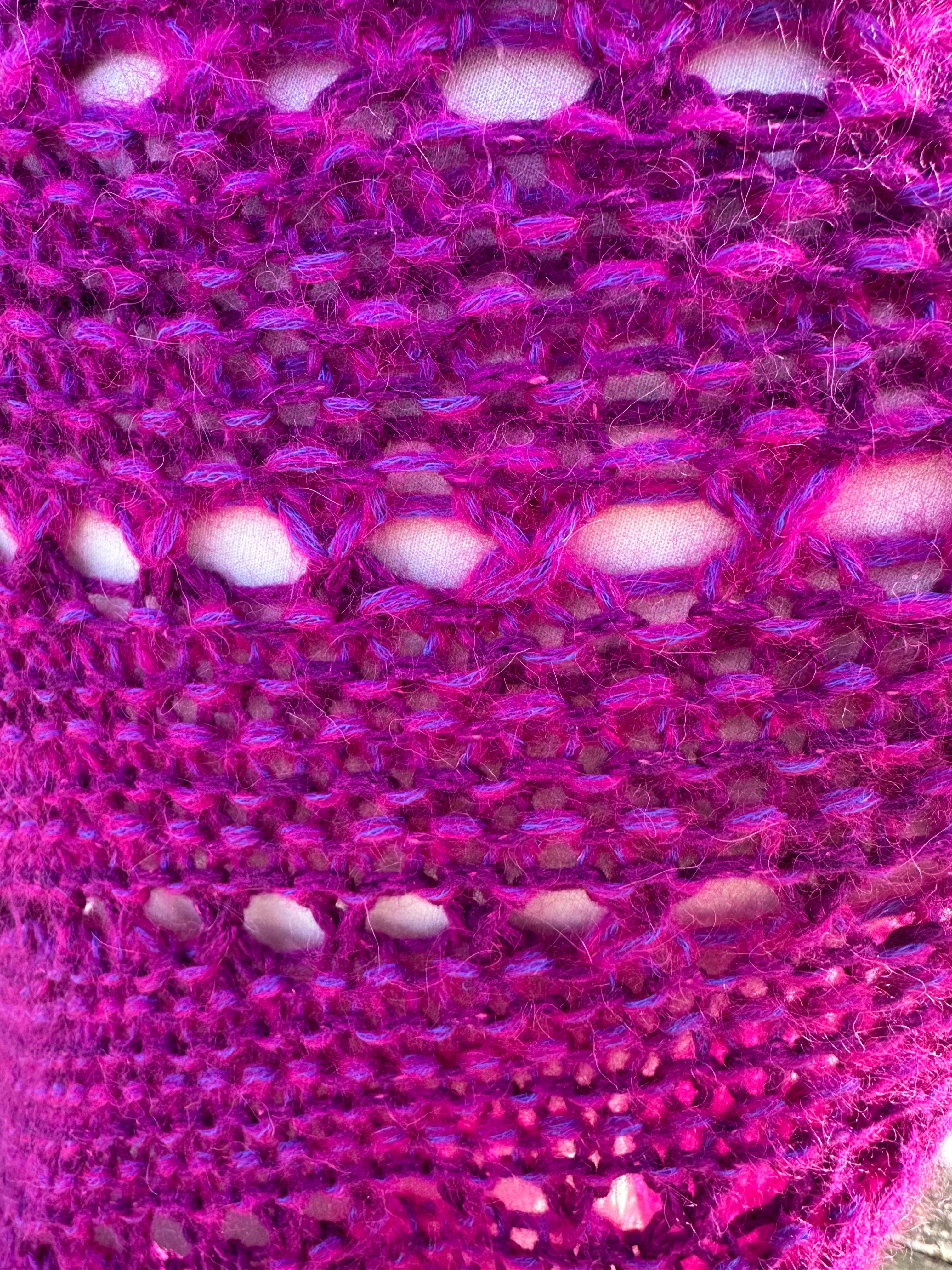 Hand knit Alpaca shawl. Luxury