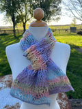 Lacey Alpaca scarf. Hand knit.