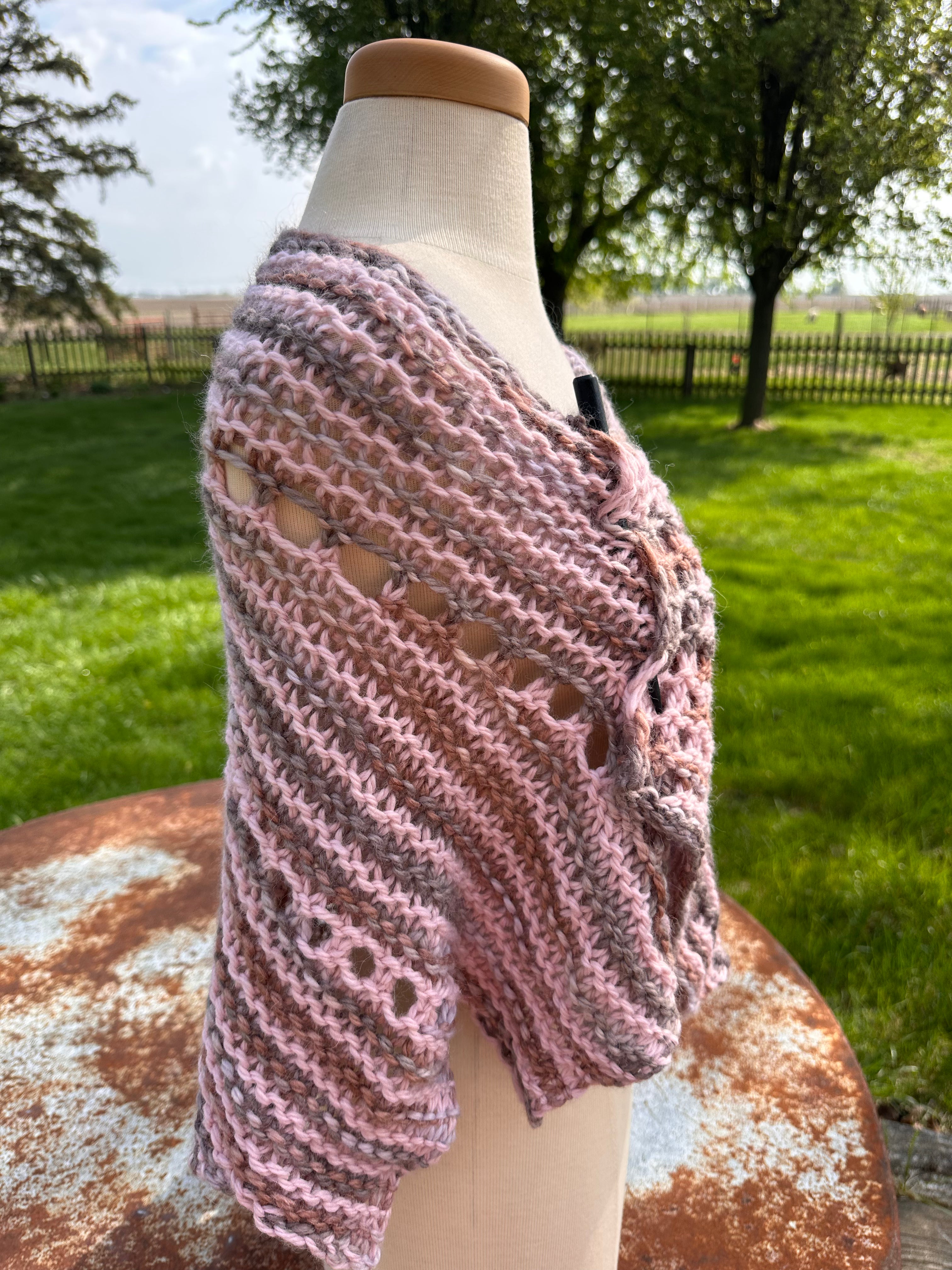Hand knit Alpaca shawl. Luxury.