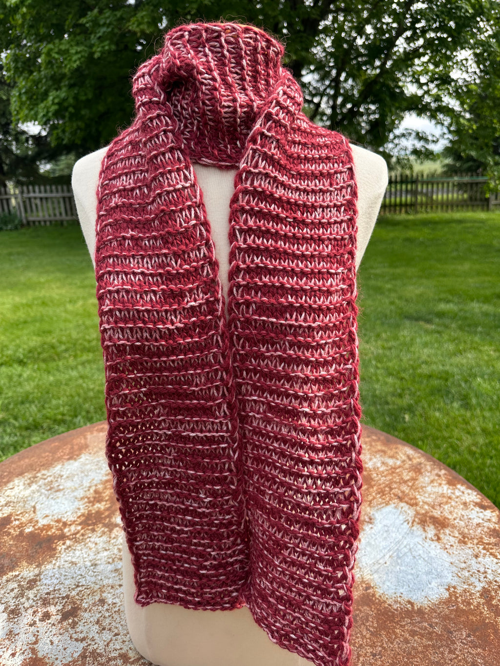 Alpaca scarf. Hand knit.