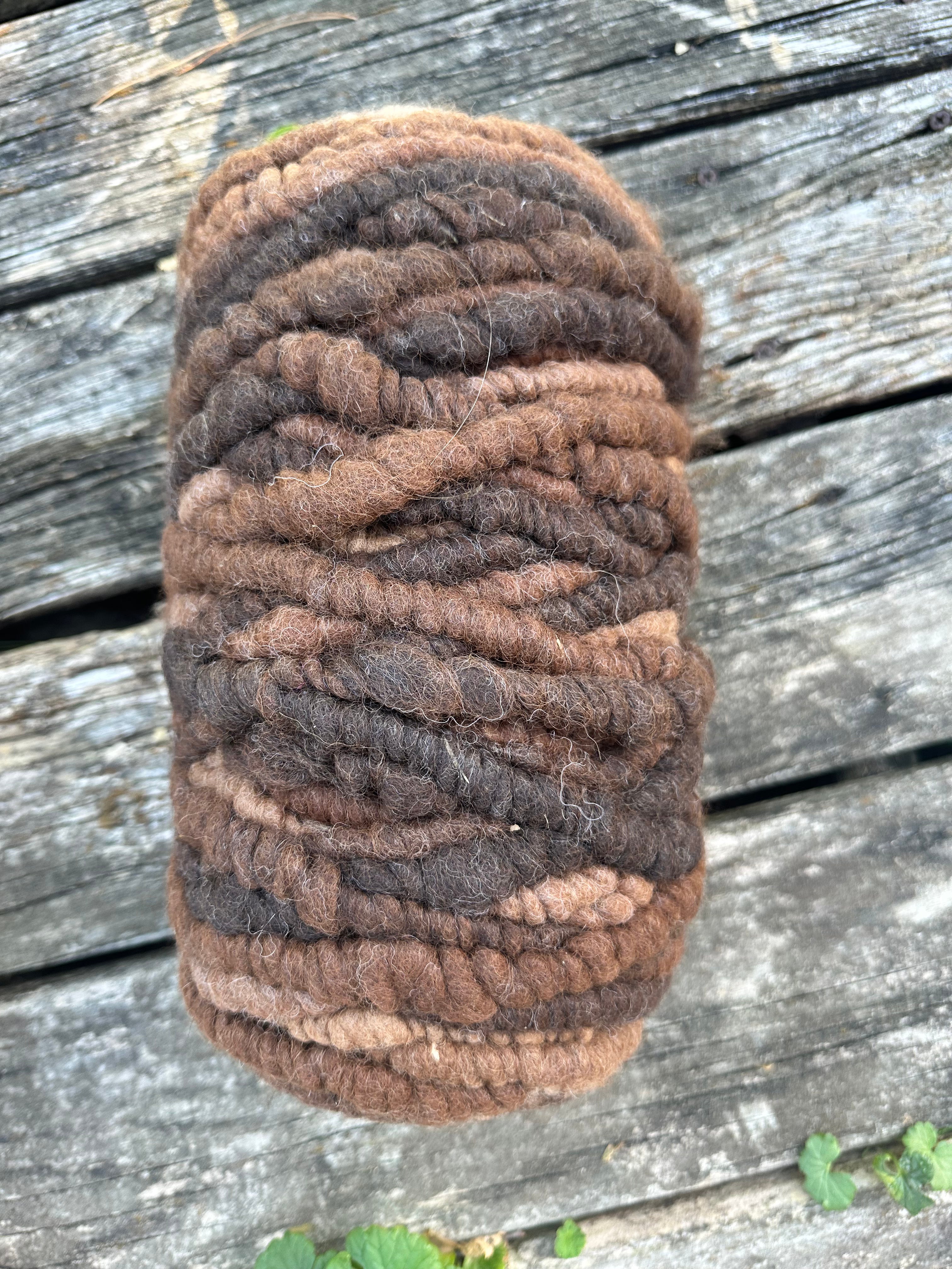 Alpaca rug yarn. 80 yard bumps