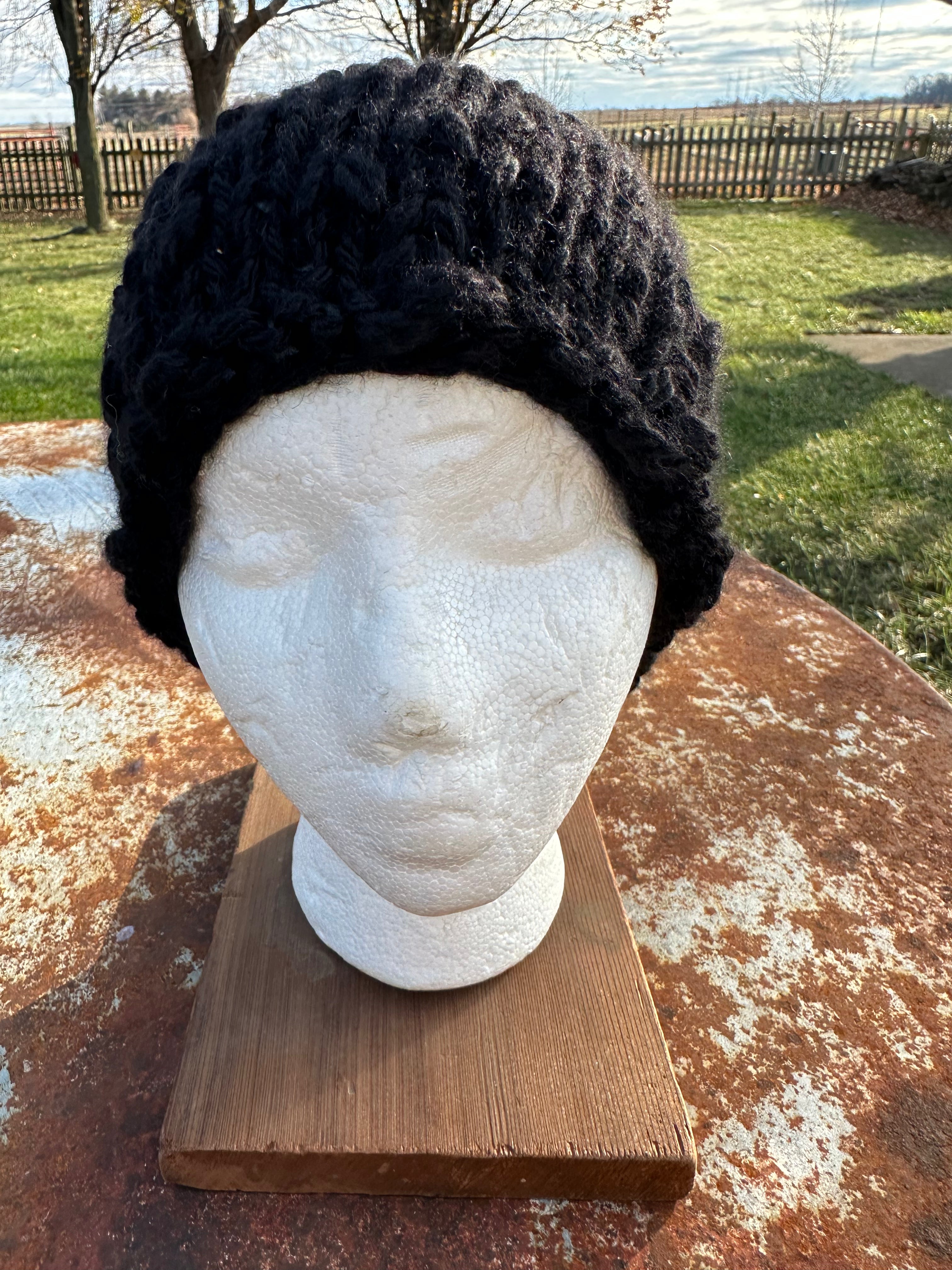 Alpaca/Wool Chunky hat. Hand knit. Natural Fiber. Very soft and warm.