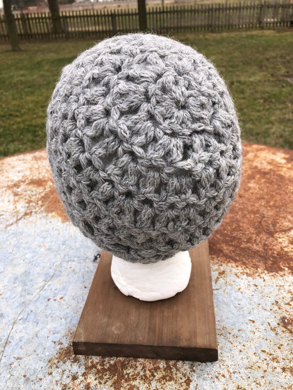 Chunky Alpaca hand crocheted hat.