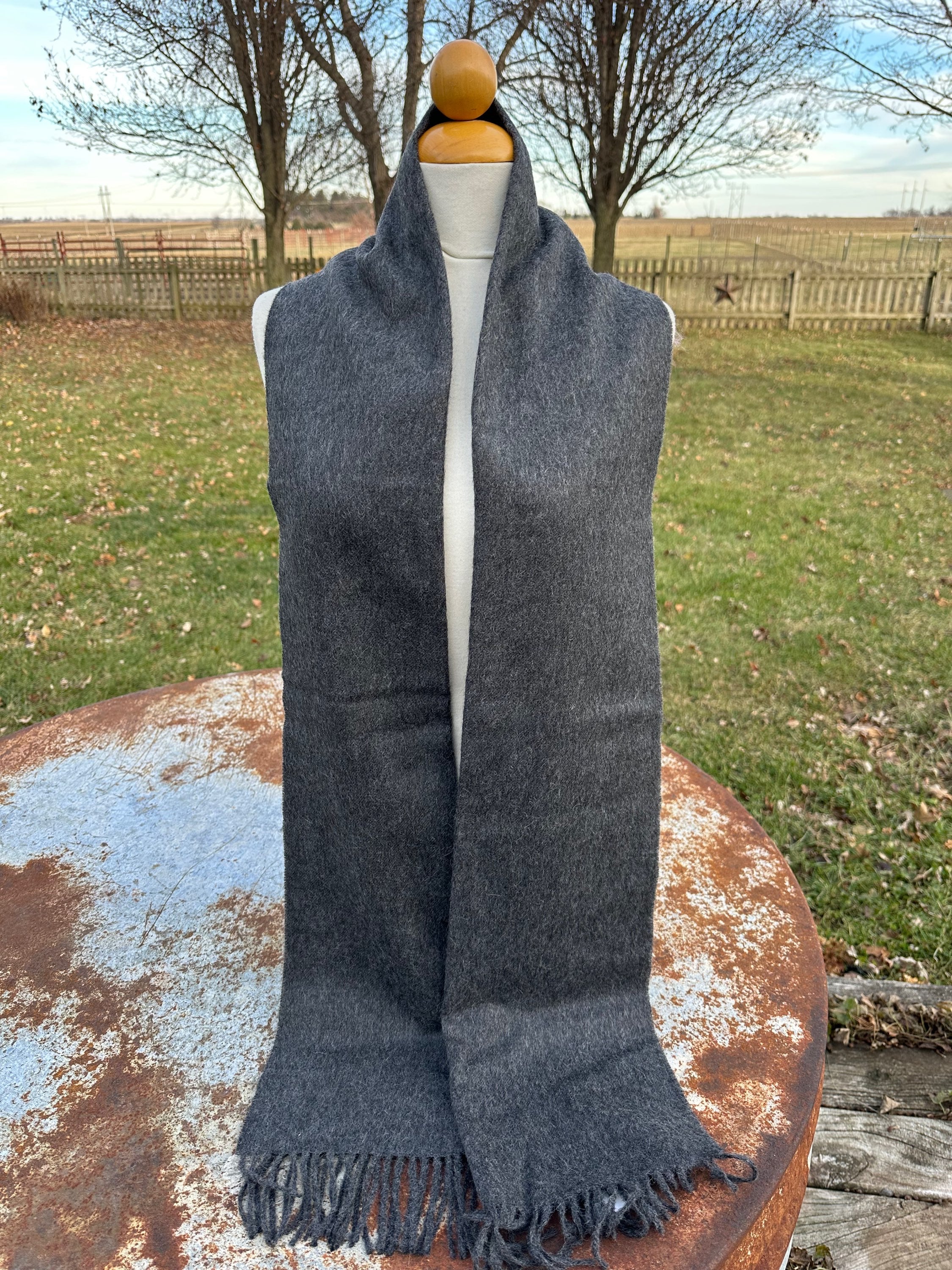 Imported Woven Charcoal Scarf image 0
