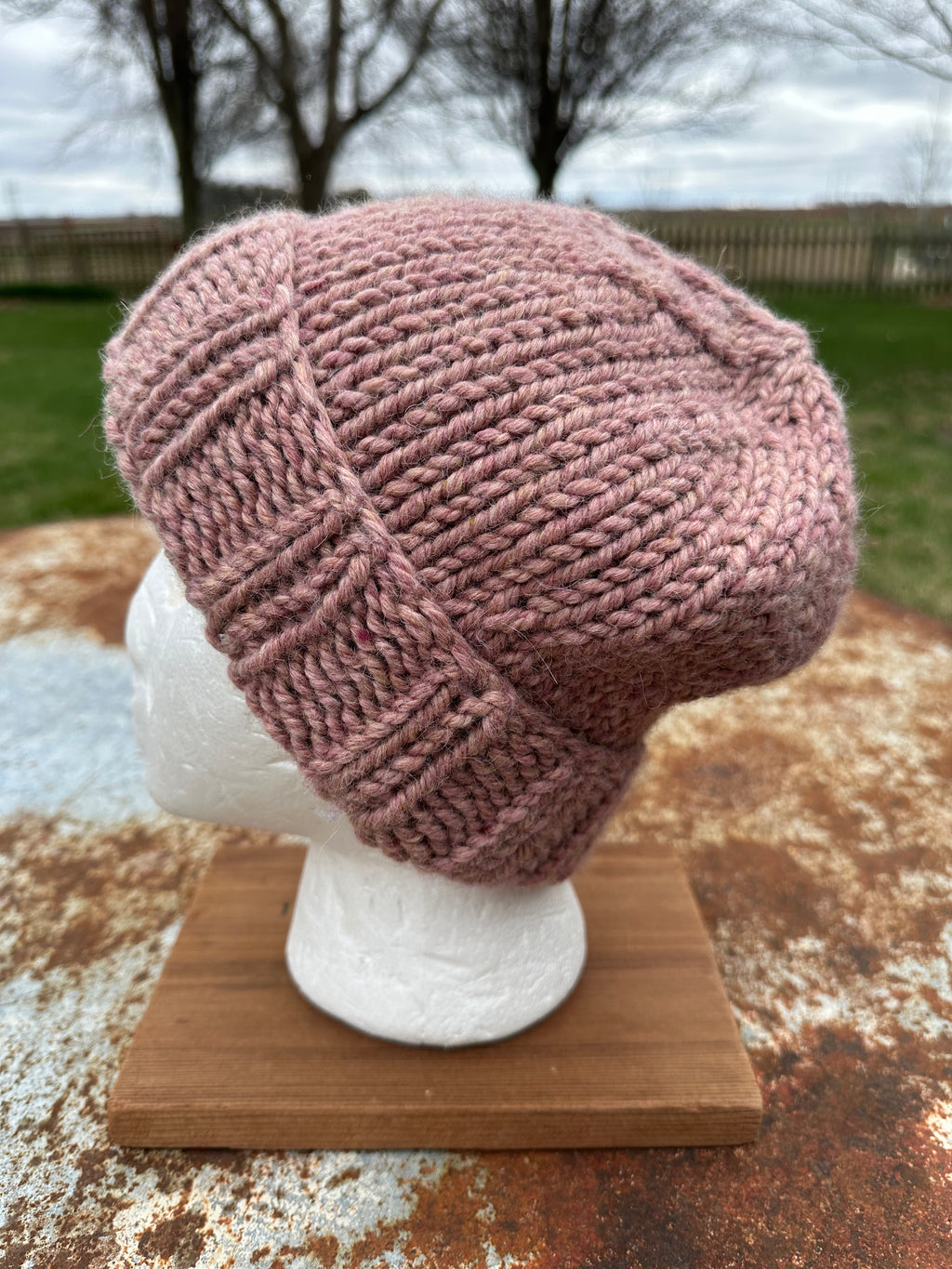 Chunky 100% Alpaca, hand knit winter hat, hand knit.