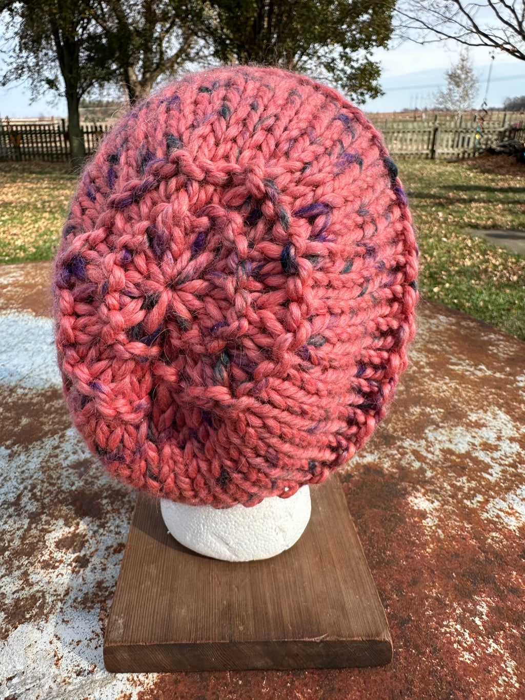 Alpaca hand made chunky hat. Very soft and warm.