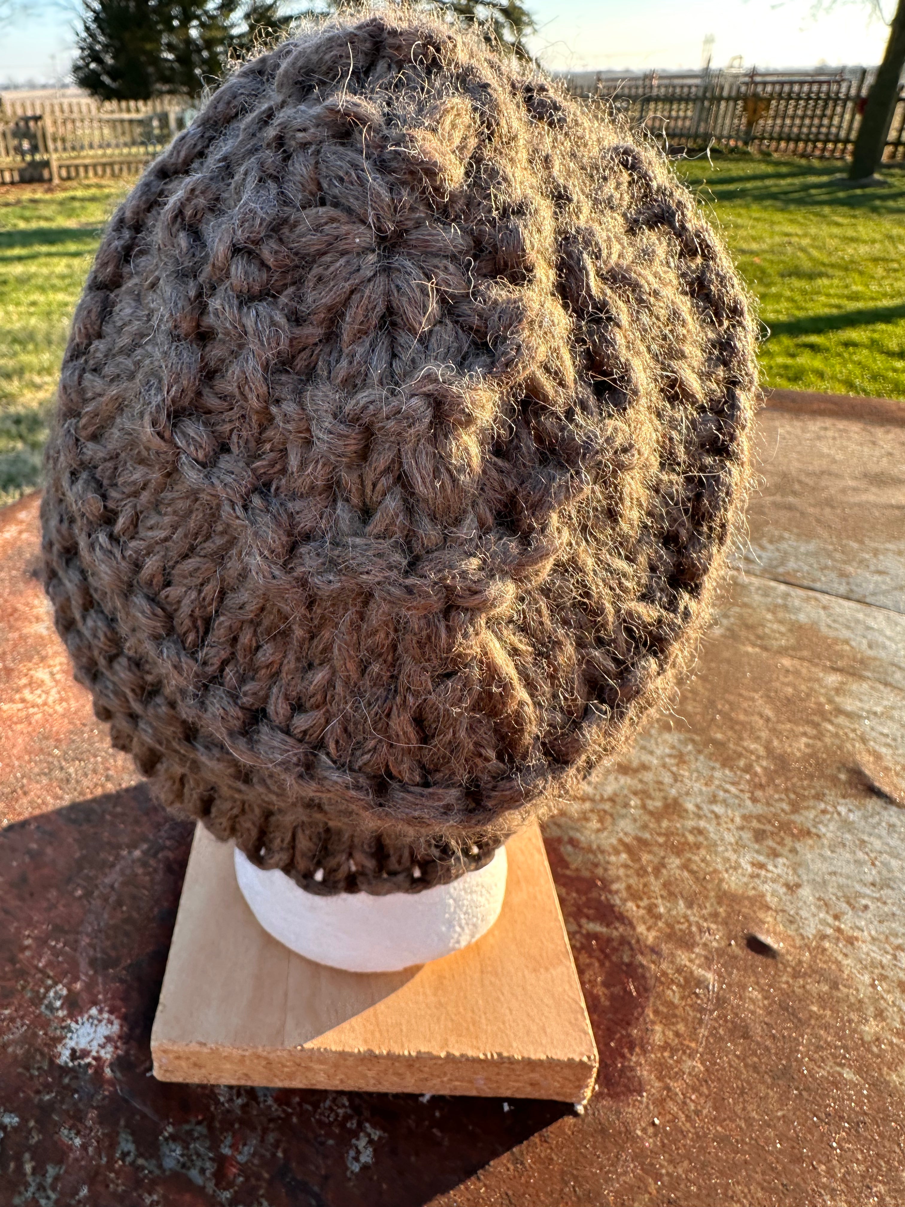 100% Alpaca Chunky hat. Hand knit.